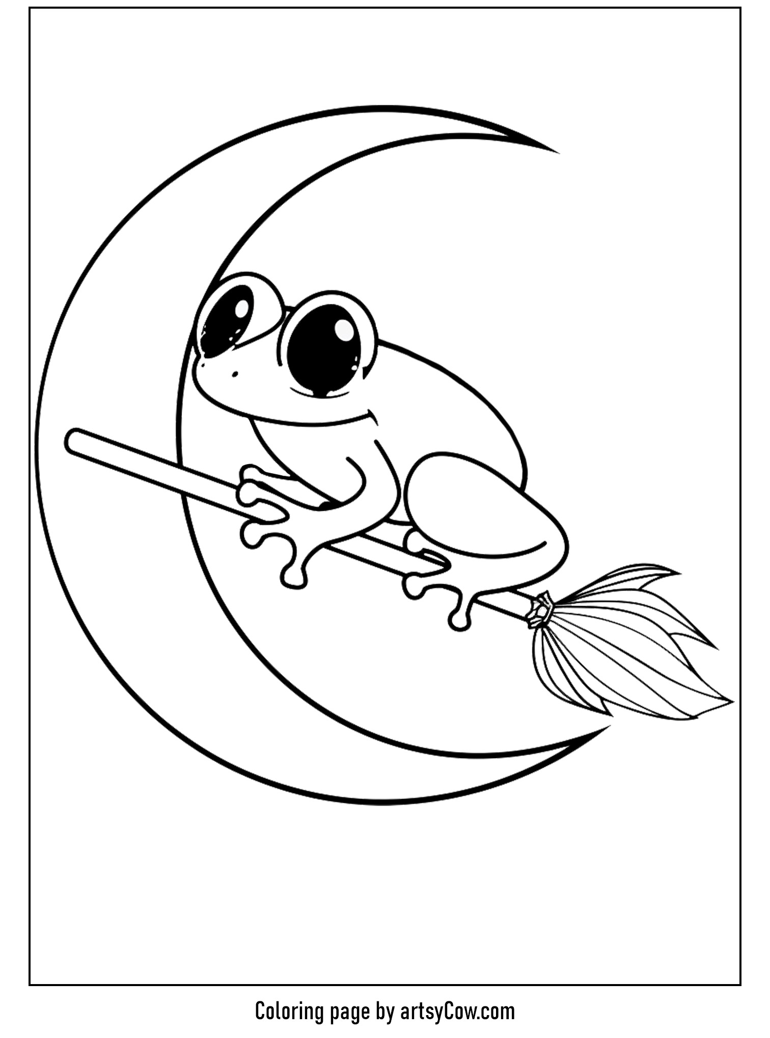 Froggy's Moonlight Broom Flight